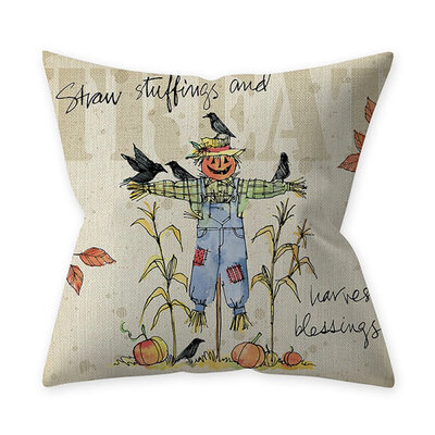 

Thanksgiving Holiday Pillowcase Sofa Cushion Cover Pumpkin Print Pillowcase Pillow Cases Santa Cotton Linen Pillowcase
