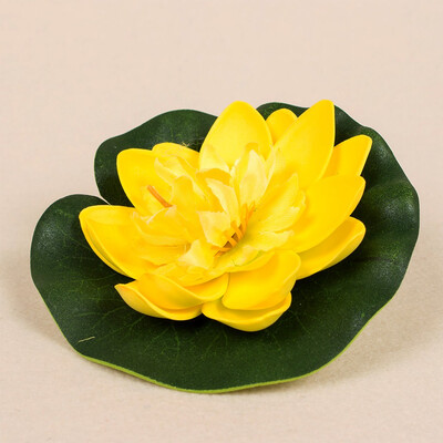 

FUNNYBUNNY 10cm Artificial Pink Purple Orange Crimson Floating Lotus Flowers Home Garden Pond Aquarium Wedding Decoration