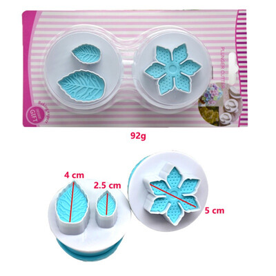 

2PcsSet Mini Maple Plum Shape Fondant Cake Mold Spring Embossing Mold Biscuit Cookies Cutter Diy Cake Decorating Tools