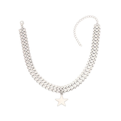 

Women Punk Style Star  Letter Choker Charm Chain Pendant Necklace Jewelry Gift