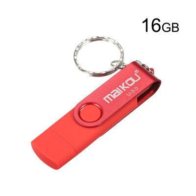 

MaiKou 2-in-1 USB 30 Flash Drive USB Flash Disk Red&128GB