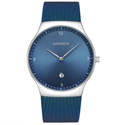 

Thin watch male students Korean fashionable simple business water-proof steel band mens quartz watch