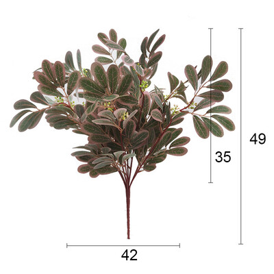

Artificial Plant Fake Jujube Leaves Nine Heads Bunch Home Wedding Decoration