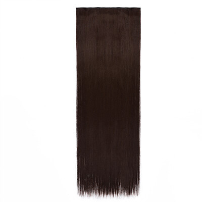 

Synthetic Fiber Clips in on Hair Extension 34 Full Head One Piece 5 Clips Long Silky Straight Curly Wavy