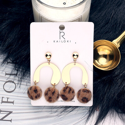

Aretes de mujer modernos 2018 fashion leopard earrings holiday wind earrings temperament gift statement earrings for women