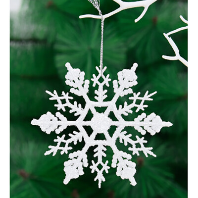 

Gobestart Snowflake Glitter Christmas Xmas Hanging Tree Frozen Decorations