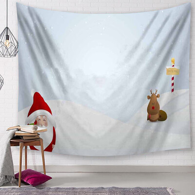 

Siaonvr Christmas Tapestry Santa Print Wall Hanging Tapestry Art Home Decor