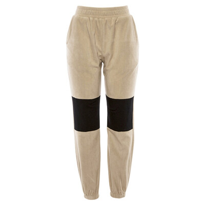 

ROPALIA Women Elastic High Waist Harem Pants Autumn Fleece Wide Leg Loose Trousers Casual Color Blocks Hip Hop Pants