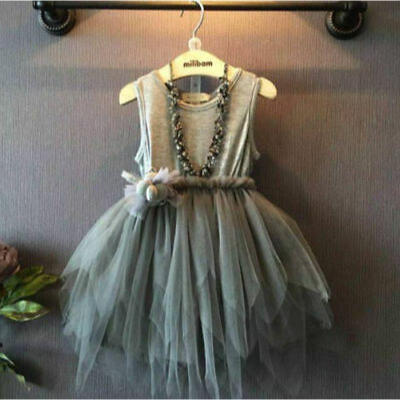

USA Baby Girl Princess Dress Kids Party Wedding Pageant Lace Tutu Tulle Dresses