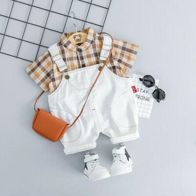 

Summer Toddler Baby Kids Boy Shirt TopsPants Gentleman Outfits Clothes 2PCS Set
