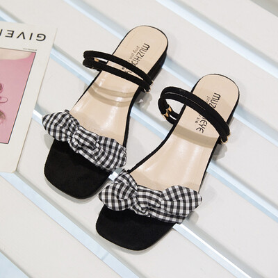 

Hong Kong-style retro hi sandals girl Xia Ping-di student with Korean version of fairy Rome in one shoe&two wears