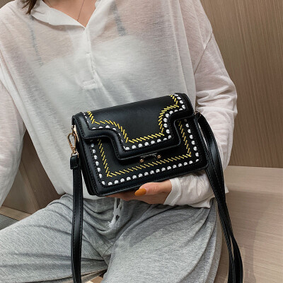 

Ins fashion Korean version of the female handbag 2019 popular bag fresh wild summer small square bag Messenger bag