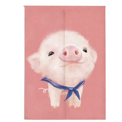 

85120cm Cotton Linen Curtains Bedroom Living Room Entrance Half Curtain Cartoon Personal Decoration