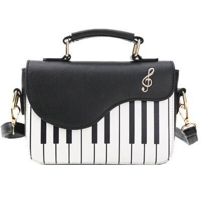 

Leisure Women Piano Printing Shoulder Crossbody Bag Faux Leather Pouch Handbag