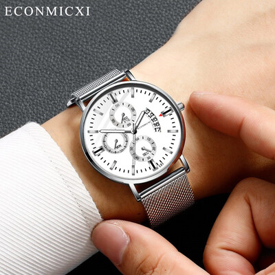 

Gobestart Luxury Mens Analog Date Slim Alloy Dress Wrist Watch Waterproof