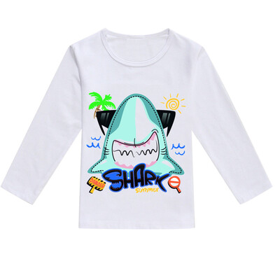 

Toddler Baby Kids Boys Girls Spring Cartoon Print Tops T-shirt Casual Clothes