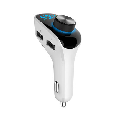 

Bluetooth MP3 Player Car Kit with AUX Output 3 USB Ports Qick Charger FM Transmitter Radio Receiver Hands-free Calling