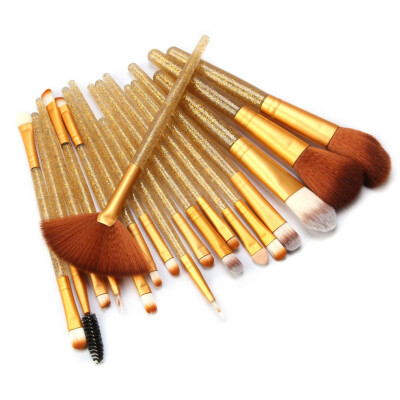 

16 Pcs Silicone Makeup Brush Silicone Material Wooden Handle Soft Comfortable Makeup Mask Brush