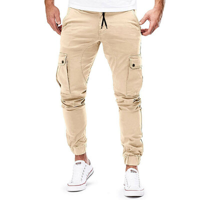 

New Plain Pants Mens Casual Pants Joggers Slim Fit Men Autumn Clothing Pants