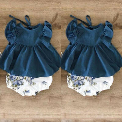 

Cute Newborn Infant Baby Girl Tops Dress Floral Harem Short Pants Summer Clothes