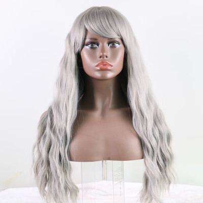 

American&European chemical fiber high temperature silk wig lady corn perm long curly hair
