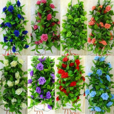 

Artificial DIY Rose Flowers Garland Ivy Vine Wedding Favor Home Floral Decor