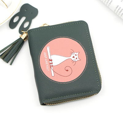 

Tailored Women s Outdoor Fashion Trend Solid Color Fringed Leather Card Wallet