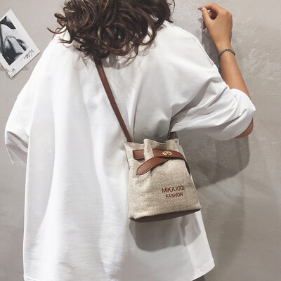 

Foreign air small bag female bag 2019 new fashion bucket bag summer small fresh wild ins shoulder shoulder bag