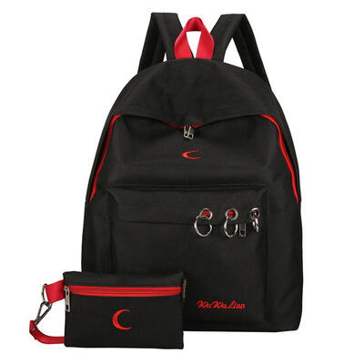 

2018 Summer New Women Bag Cross Moon Shoulder Bag College Wind Middle School Bags For Teenage Girls Two-piece Bag