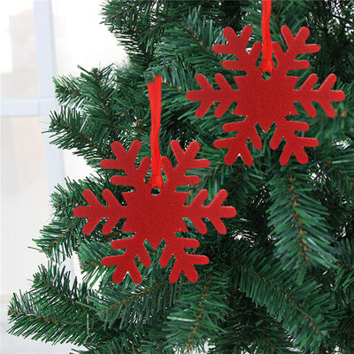 

Toponeto 10pcs Christmas Tree Cloth Snowflake Elk Hanging Pendant DIY Home Decor Supply