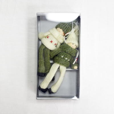 

2pcs Wool Christmas Dolls Tree Hanging Ornaments Holidays Gift Home Decoration