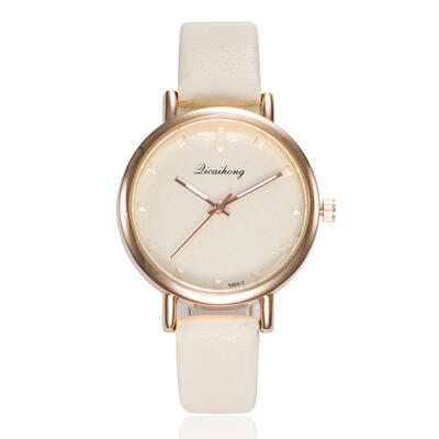 

Unisex Retro Simple hand clock Analog Casual Beautiful Ladies WristWatch 2018 Leather Alloy Gift Womens Quartz watch D