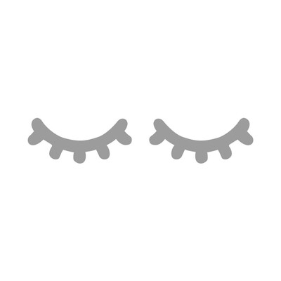 

Sleepy Eyes Decal Eyelashes Nursery Vinyl Wall Art Sticker for Baby Room Bedroom Decor