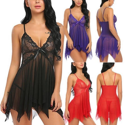 

fashion hot Women Sexy lace Dress Bodysuit Lingerie Nightwear Underwear Baby doll Sleepwear
