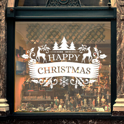 

〖Follure〗Merry Christmas Removable Wall Sticker Home Christmas Xmas Decor