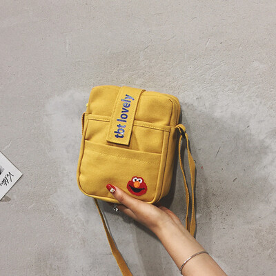 

Small cloth bag female new 2019 tide Korean version of the casual wild girl canvas bag Japanese small fresh slung shoulder bag