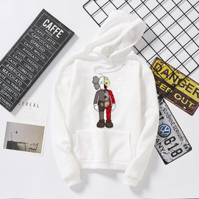 

Ins Hot Tee Hooded Couple Sweatshirt O-Neck Print Full Sleeve Standard Thickness Polyester Loose Couple Top