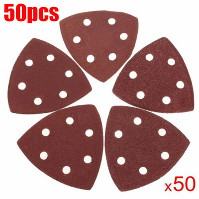 

Sanding Discs Sheet Triangle Sandpaper Grinder Pads Sander Hook And Loop 50pcs