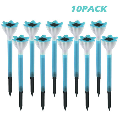

〖Follure〗10Pcs Solar Garden Lights Colorful Landscape Walkway LED Lights