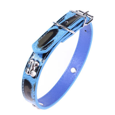 

Leopard Print PU Pet Collar Puppy Dog Necklace Cat Kitten Neck Strap Belt