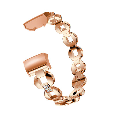 

〖Follure〗Link Metal Bracelets Replacement Adjustable Straps Crystal For Fitbit Charge 3