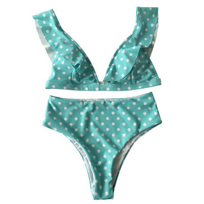 

2Pcs Womens Push-up Bikini High Waisted Swimwear Swimsuit Monokini Bathing
