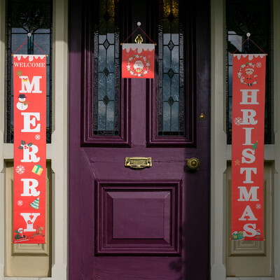 

Toponeto Banner Wall Hanging Door Sign Porch Curtain Home Party Decor Merry Christmas