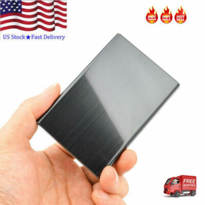 

Credit Card ID Holder Slim Money Travel Wallet Men Stainless Steel RFID Blocking