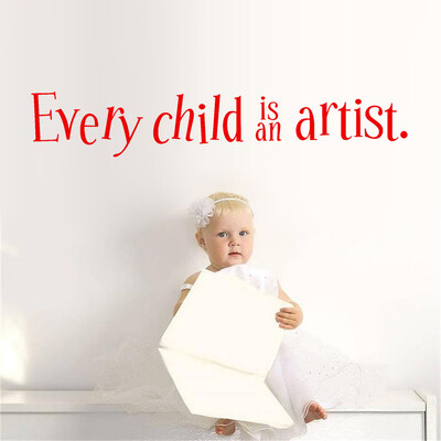 

〖Follure〗Every Child is an Artist Removable Art Vinyl Mural Home Room Decor Wall Stickers