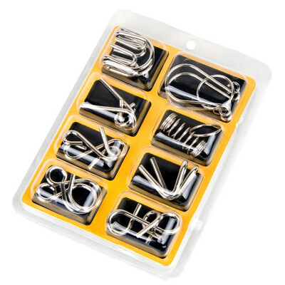 

Metal Wire Puzzle IQ Mind Brain Teaser 8pcs set