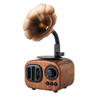 

Vintage Style Wooden Texture Portable Wireless BT Speaker Built-in MIC Support TF CardU DiskAUX Audio Retro Loudspeaker Music Pl