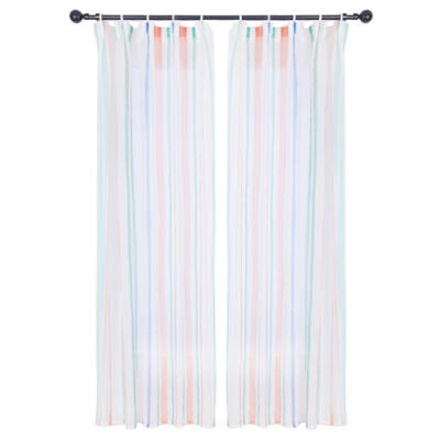 

Vertical Bar Digital Print Polyester Window Blinds Drapes Blackout Curtain