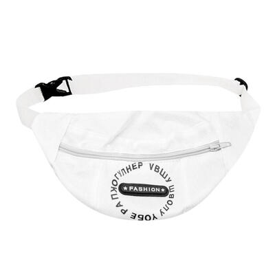 

Letter Print Zip Bag Unisex Chest Waist Pack Shoulder Messenger Oxford Bags