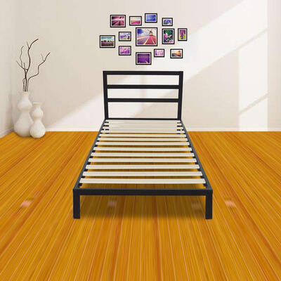 

10" Tall Wood Slat Bed Frame Platform Bed Iron Bed Metal Bed Frame Twin